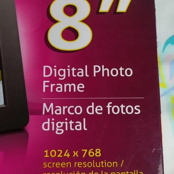 Aluratek 8 inch Digital Photo Frame 1024 x 768 Screen Resolution ADPFWM8S NIB - Picture 3 of 16